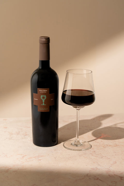 Pack Vino Tinto Critéra Primitivo + Copa Universal Allure x 6 pzas.