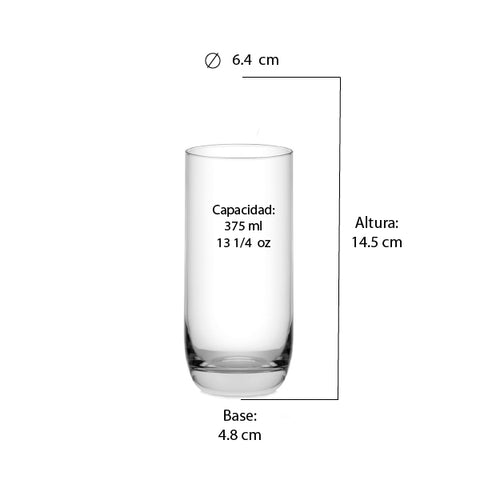 Set Vasos Long Drink Duchess x 6 pzas.