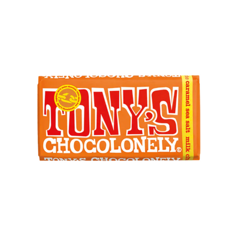 Chocolate de leche con caramelo y sal marina 180 g Tony’s