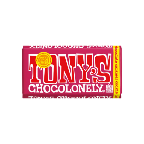 Chocolate de leche con trozos de caramelo y galleta Tony’s de 180 g