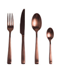 Set de Cubiertos Copper Satin (4 juegos) x 16 pzas. · Fondo blanco