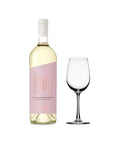 Vino Blanco Malvasia + Copas Vinum Special x 6 pzas. · Fondo blanco