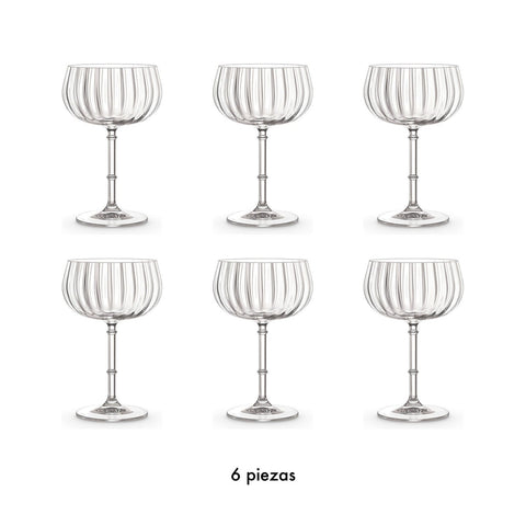 Set Copa Double Coupe Rims (Cristal) x 6 pzas. · Contenido de la caja