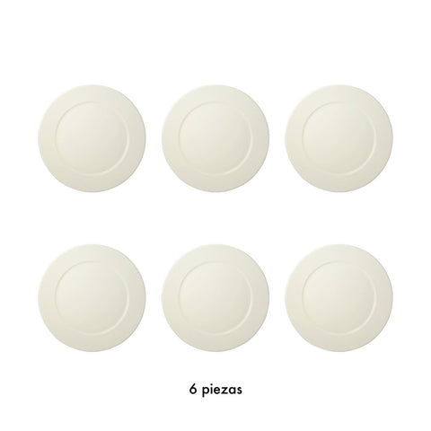 Set de 6 platos tendidos Wish (23 cm) · Contenido de la caja