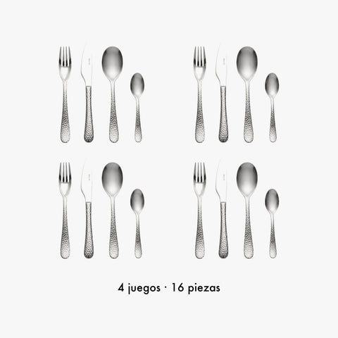 Set de Cubiertos Lima (4 juegos) x 16 pzas. · Contenido de la caja