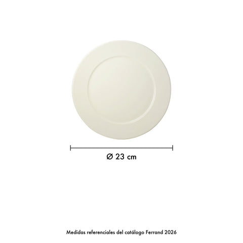 Set de 6 platos tendidos Wish (23 cm) · Medidas