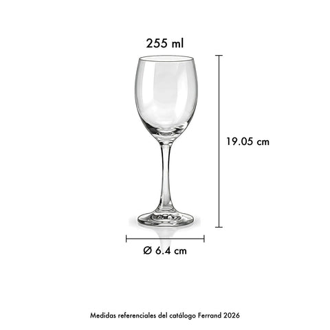 Set Copa Vino Duchess x 4 pzas. · Medidas