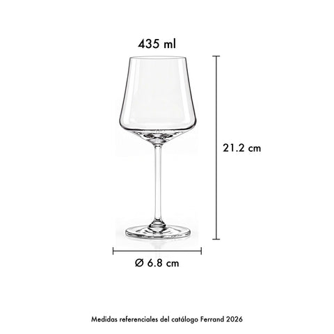 Set Copa Universal Allure 435 ml x 6 pzas. · Medidas
