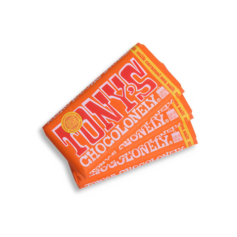 Chocolate de leche con caramelo y sal marina 180 g Tony’s