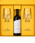 Box Ferrand: 2 copas Sommelier Classic (cristal) + Vino Tinto Primitivo