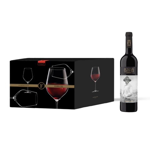 Pack Copa Sommelier Classic Cristal x6 Pzas + Vino Tinto reserva de 750ml