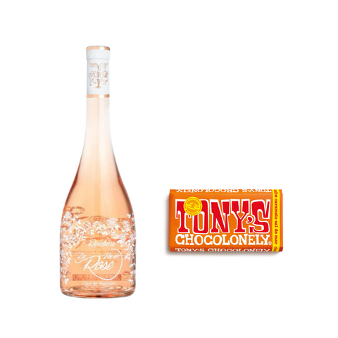 1 Vino La Vie en Rosé + 1 Chocolate de Caramelo y Sal Marina