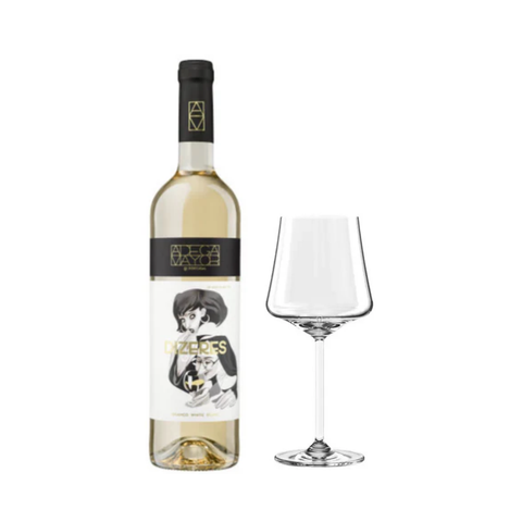 Vino Dizeres Blanco + Copas Universal Allure