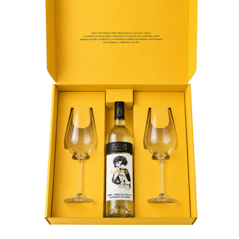 Box Ferrand: 2 copas Vinum Special + Vino Blanco Dizeres