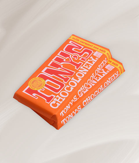 Chocolate de leche con caramelo y sal marina 180 g Tony’s