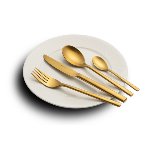 Set de Cubiertos Gold Satin (4 juegos) x 16 pzas.