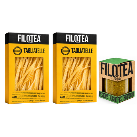 Tagliatelle + Salsa de Pesto de Pistacchio Filotea