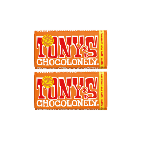 Chocolate de leche con caramelo y sal marina 180 g Tony’s
