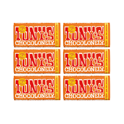 Chocolate de leche con caramelo y sal marina 180 g Tony’s