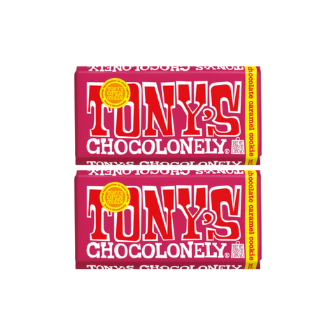 Chocolate de leche con trozos de caramelo y galleta Tony’s de 180 g