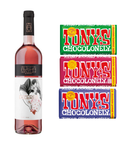 Pack de 3 barras de chocolate Tony’s Chocolonely + Vino Rosado Dizeres