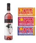 Pack x 3 barras de chocolate Tony’s Chocolonely + Vino Rosado Dizeres