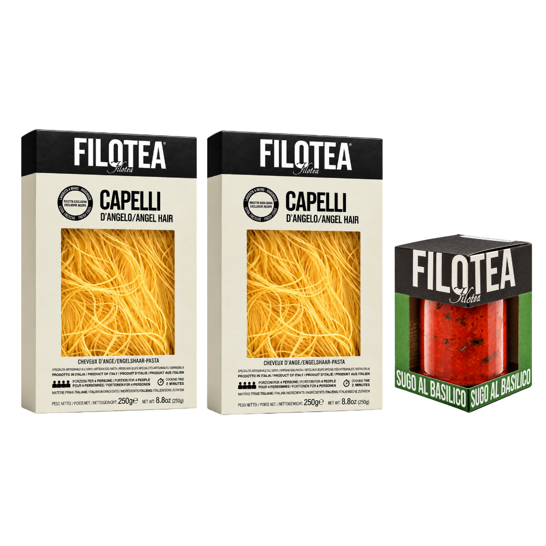 Cabello de Ángel + Salsa de Tomate con Albahaca Filotea