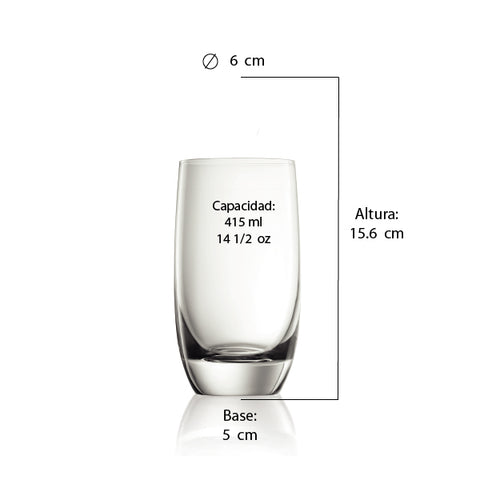 Set Vasos Long Drink Classic x6 pzas