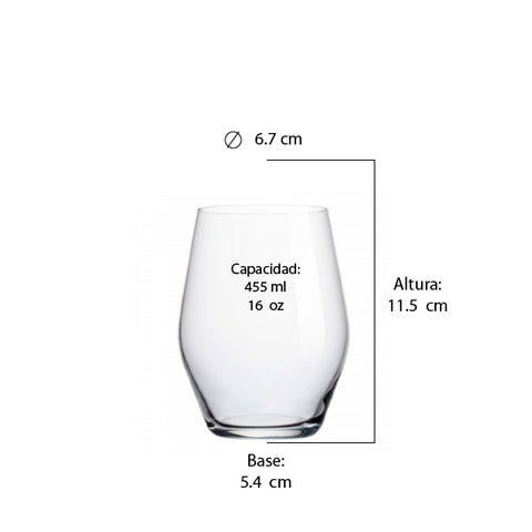 Vaso Sprit 16oz (455ml) x6 pzas